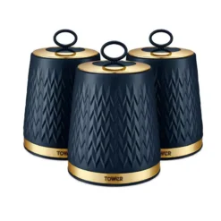 Empire Set Of 3 Canisters -Kitchen Supplies Store fit 1885