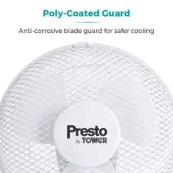 Presto 9 Inch Desk Fan White -Kitchen Supplies Store fit 1889