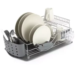 Compact 2 Tier Dishrack W/