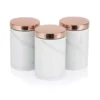 Marble Rose Gold Set Of 3 Canisters 2 Marble Rose Gold Set Of 3 Canisters -Kitchen Supplies Store fit 1912