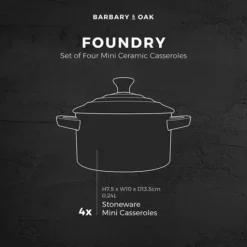 Foundry 10cm Mini Casseroles Set Of 4 28 Foundry 10cm Mini Casseroles Set Of 4 -Kitchen Supplies Store fit 1993