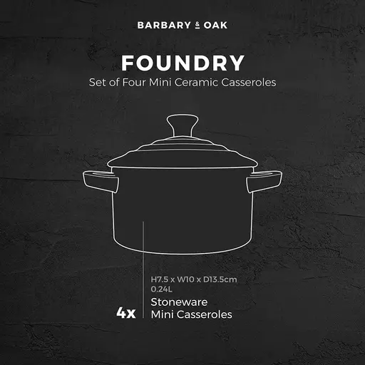 Foundry 10cm Mini Casseroles Set Of 4 13 Foundry 10cm Mini Casseroles Set Of 4 - Image 11