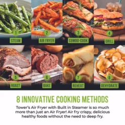 Vortx Platinum 13L Air Fryer Oven With Steam Cooking Functions -Kitchen Supplies Store fit 2