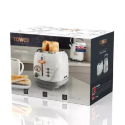 Bottega Marble 2 Slice Stainless Steel Toaster -Kitchen Supplies Store fit 203