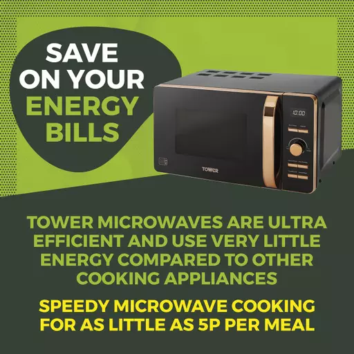 Rose Gold 800W 20 Litre Digital Microwave 5 Rose Gold 800W 20 Litre Digital Microwave - Image 3