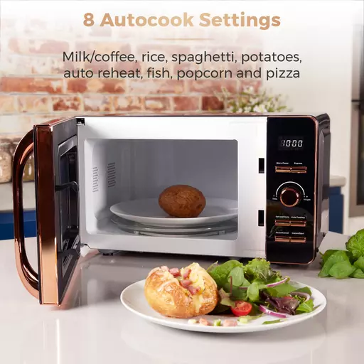 Rose Gold 800W 20 Litre Digital Microwave 6 Rose Gold 800W 20 Litre Digital Microwave - Image 4