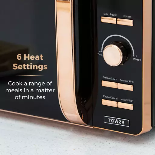 Rose Gold 800W 20 Litre Digital Microwave 7 Rose Gold 800W 20 Litre Digital Microwave - Image 5