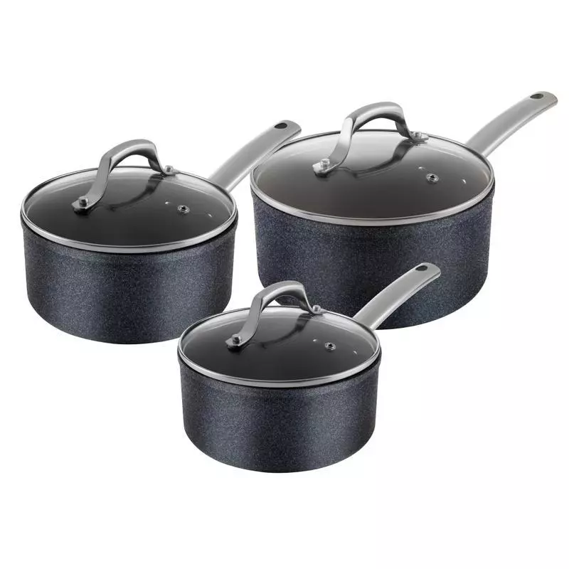 TruStone 3 Piece Saucepans Violet Black 12 TruStone 3 Piece Saucepans Violet Black - Image 10