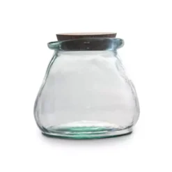 1.5 Litre Recycled Glass Jar With Cork Lid