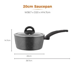 Cerastone 20cm Forged Saucepan -Kitchen Supplies Store fit 2182