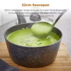 Cerastone 22cm Forged Saucepan -Kitchen Supplies Store fit 2198