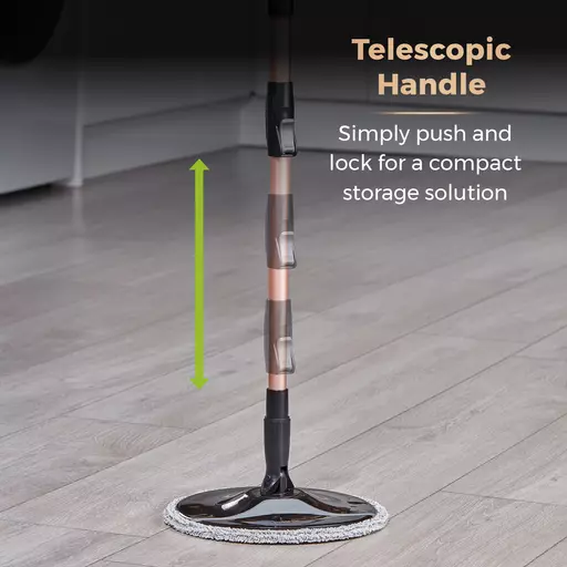 Tower Spin Mop With Angled Head Black And Blush Gold 6 Tower Spin Mop With Angled Head Black And Blush Gold - Image 4