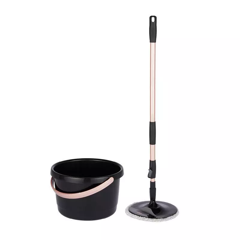 Tower Spin Mop With Angled Head Black And Blush Gold 11 Tower Spin Mop With Angled Head Black And Blush Gold - Image 9