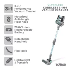 VL70 Flexi Anti Tangle Cordless Vacuum -Kitchen Supplies Store fit 2570
