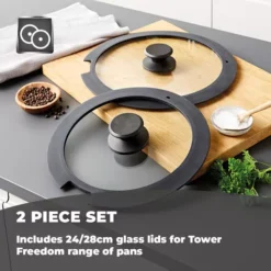 Freedom 2 Piece Glass Lids -Kitchen Supplies Store fit 2600
