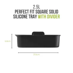 Square Solid Silicone Tray With Divider -Kitchen Supplies Store fit 2674