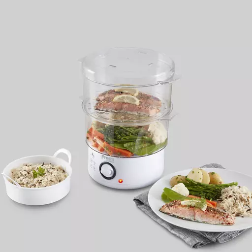 Presto 400W 2 X 2.4 Litre Tier Steam Cooker 4 Presto 400W 2 X 2.4 Litre Tier Steam Cooker - Image 2
