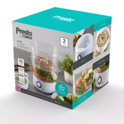 Presto 400W 2 X 2.4 Litre Tier Steam Cooker 18 Presto 400W 2 X 2.4 Litre Tier Steam Cooker -Kitchen Supplies Store fit 284