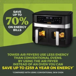 Vortx Vizion 9L Dual Basket Digital Air Fryer 16 Vortx Vizion 9L Dual Basket Digital Air Fryer -Kitchen Supplies Store fit 297