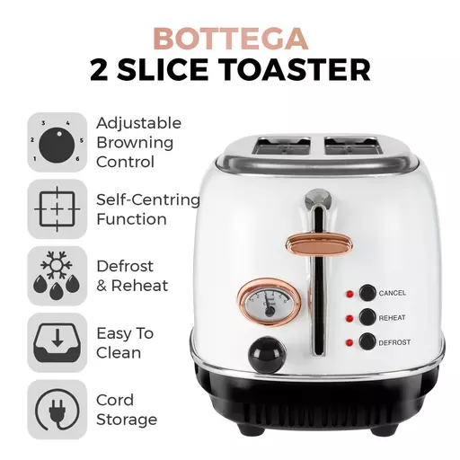 Bottega 2 Slice Stainless Steel Toaster 4 Bottega 2 Slice Stainless Steel Toaster - Image 2