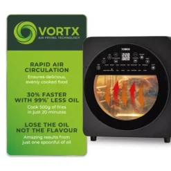 Vortx XL 14.5L 5-in-1 Digital Air Fryer Oven With Rotisserie -Kitchen Supplies Store fit 388