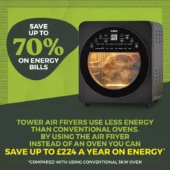 Vortx XL 14.5L 5-in-1 Digital Air Fryer Oven With Rotisserie -Kitchen Supplies Store fit 389