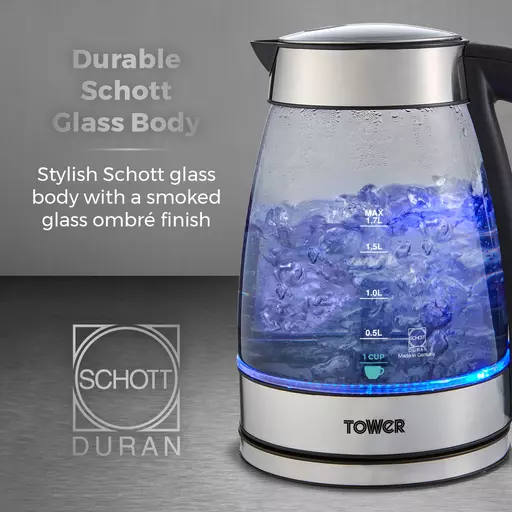 Infinity Ombre 1.7 Litre Glass Schott Kettle 8 Infinity Ombre 1.7 Litre Glass Schott Kettle - Image 6