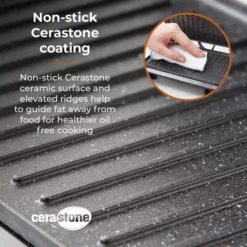 750W Panini Grill Cerastone Stainless Steel -Kitchen Supplies Store fit 46