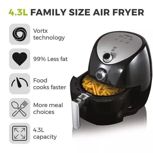 1500W 4.3 Litre Manual Air Fryer 4 1500W 4.3 Litre Manual Air Fryer - Image 2