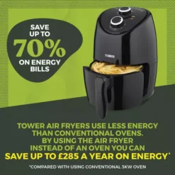 Vortx Compact 2 Litre Manual Air Fryer -Kitchen Supplies Store fit 487