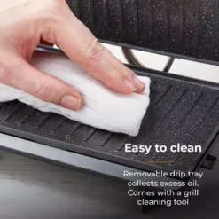 750W Panini Grill Cerastone Stainless Steel -Kitchen Supplies Store fit 49