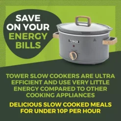 Tower Scandi 3.5 Litre Stainless Steel Slow Cooker -Kitchen Supplies Store fit 499