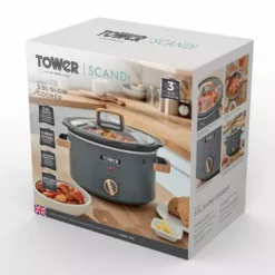 Tower Scandi 3.5 Litre Stainless Steel Slow Cooker -Kitchen Supplies Store fit 508