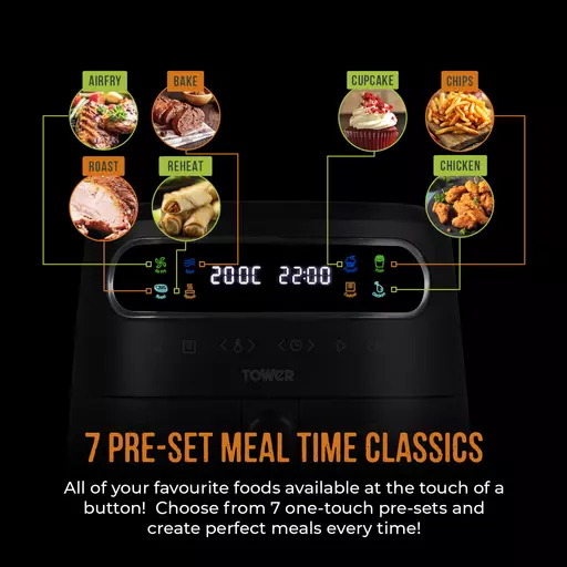 Vortx Vizion 6 Litre Air Fryer With Colour Digital Display 8 Vortx Vizion 6 Litre Air Fryer With Colour Digital Display - Image 6