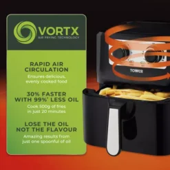 Vortx 5 Litre Manual Air Fryer -Kitchen Supplies Store fit 556