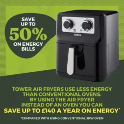 Vortx 5 Litre Manual Air Fryer -Kitchen Supplies Store fit 557