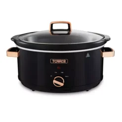 Rose Gold 6.5 Litre Slow Cooker Black And Rose Gold