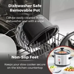 1.5 Litre Stainless Steel Slow Cooker 20 1.5 Litre Stainless Steel Slow Cooker -Kitchen Supplies Store fit 689