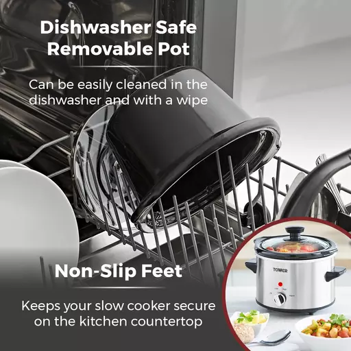 1.5 Litre Stainless Steel Slow Cooker 10 1.5 Litre Stainless Steel Slow Cooker - Image 8