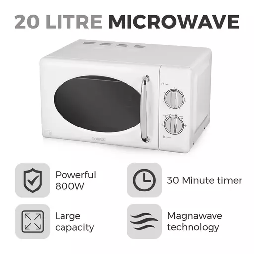 Microwave 20L Manual Microwave White 4 Microwave 20L Manual Microwave White - Image 2