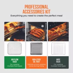 Vortx Platinum 13L Air Fryer Oven With Steam Cooking Functions -Kitchen Supplies Store fit 8