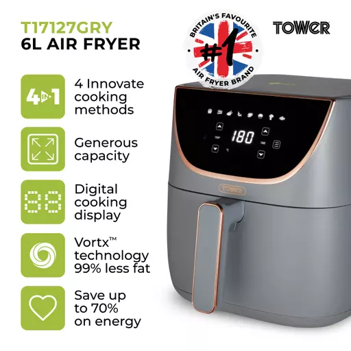 Vortx 6 Litre Colour Air Fryer 4 Vortx 6 Litre Colour Air Fryer - Image 2