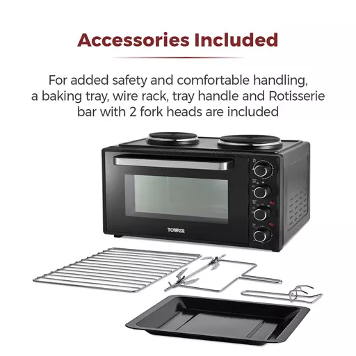 42 Litre Mini Oven With Hot Plates 11 42 Litre Mini Oven With Hot Plates - Image 9