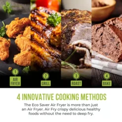 6 Litre Vortx Space Saver Digital Air Fryer -Kitchen Supplies Store fit 981