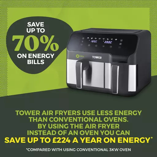 Vortx Eco Duo Basket Digital Air Fryer 5.2L + 3.3L 8 Vortx Eco Duo Basket Digital Air Fryer 5.2L + 3.3L - Image 6